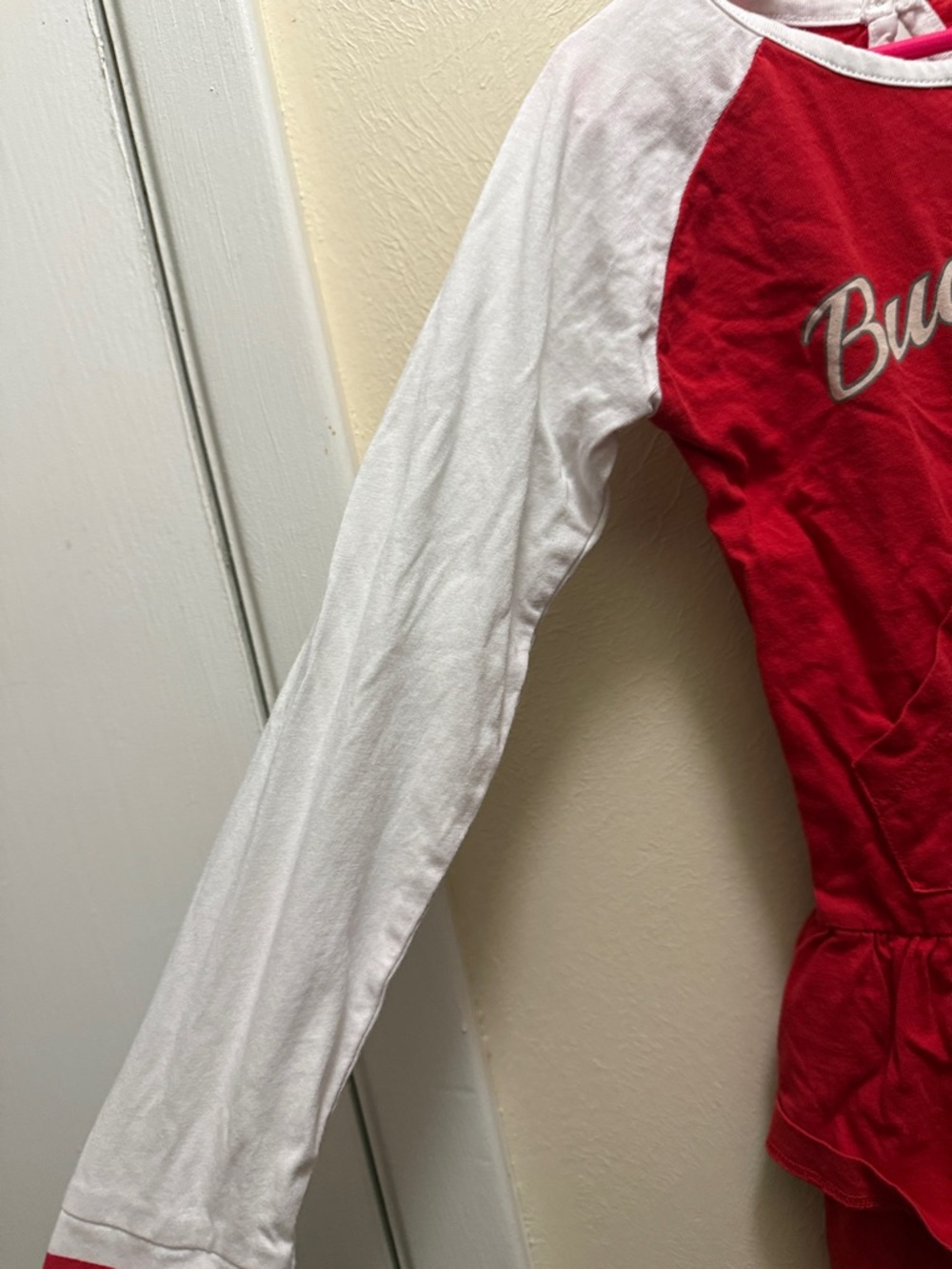 Buckeyes Red & White Girls' Raglan Dress - Picture 3 of 6